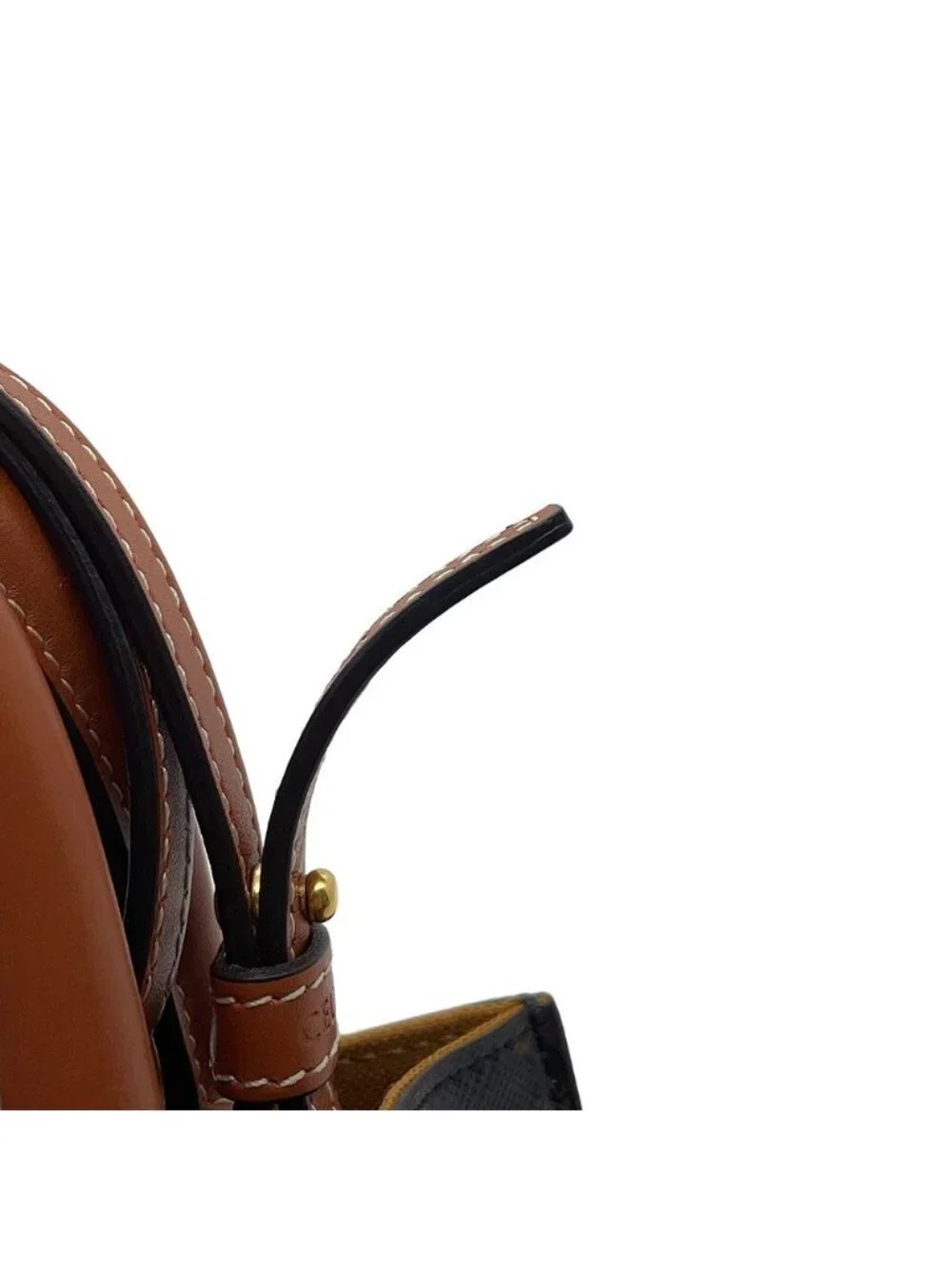 Celine Handbag Triomphe Mini Vertical Cover Leather Bag Brown - Picture 10 of 10